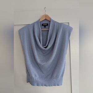 Express Women's Light Blue Cowl Neck Sweater